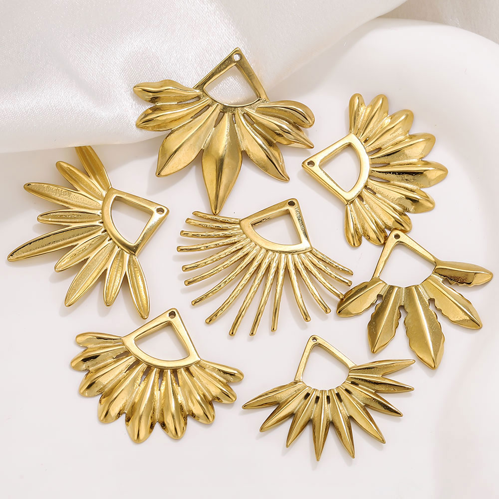 Tassel Earrings Boho - 2 قطعة مروحة من الفولاذ المقاوم