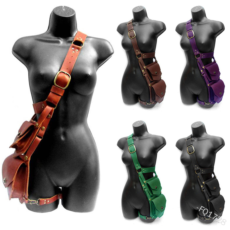 Women'S Viking Accessories - القرون الوسطى كيس مزموم حزام سرج