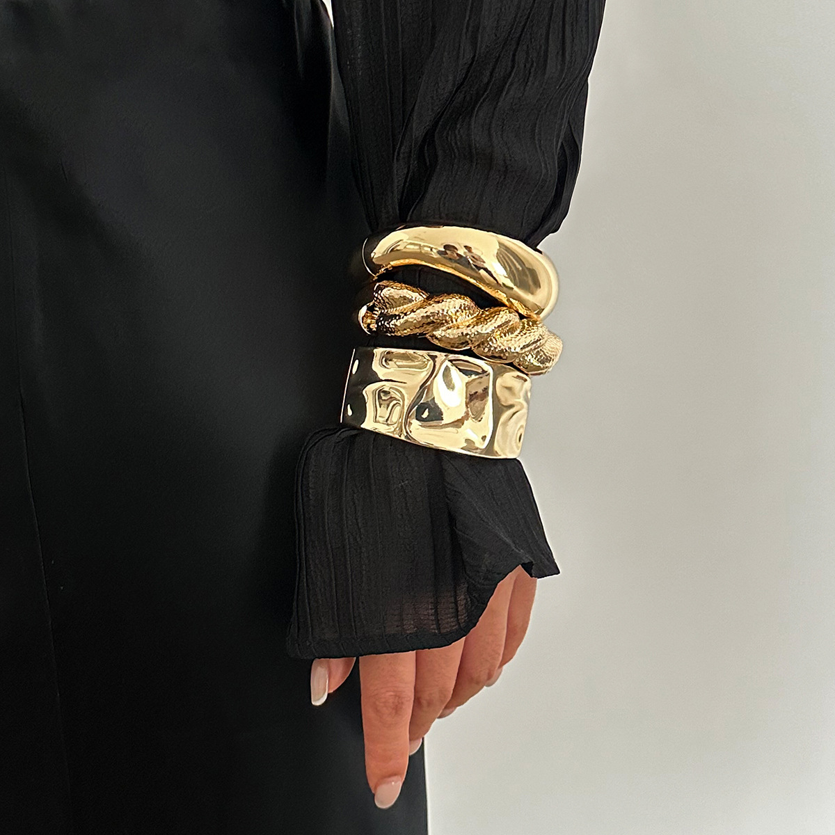 Women'S Emo Accessories - خمر الذهب اللون الهيب هوب المعادن