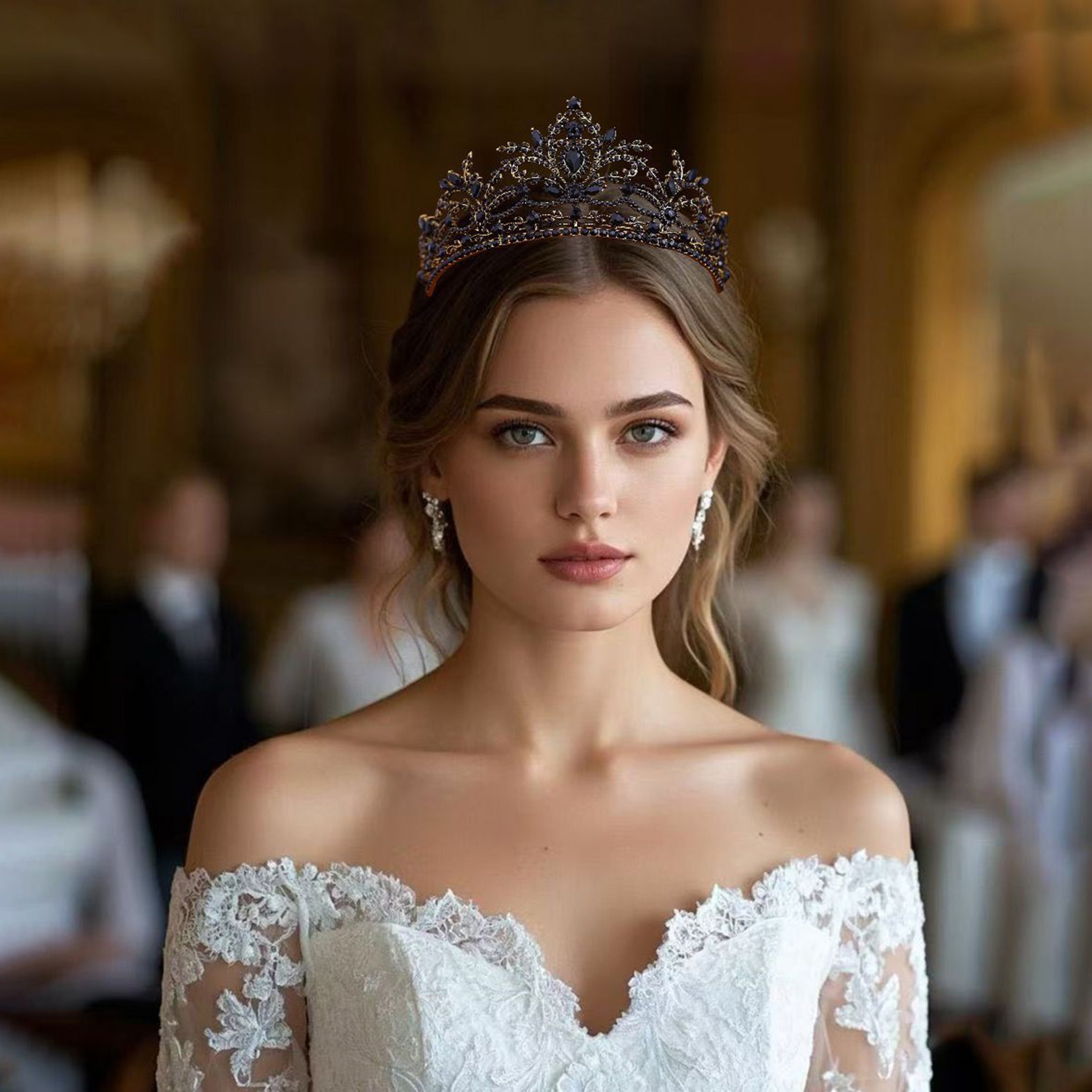 Women'S Hair Accessories Wedding - تاج زفاف براق للحفلات والمناسبات، إكسسوار