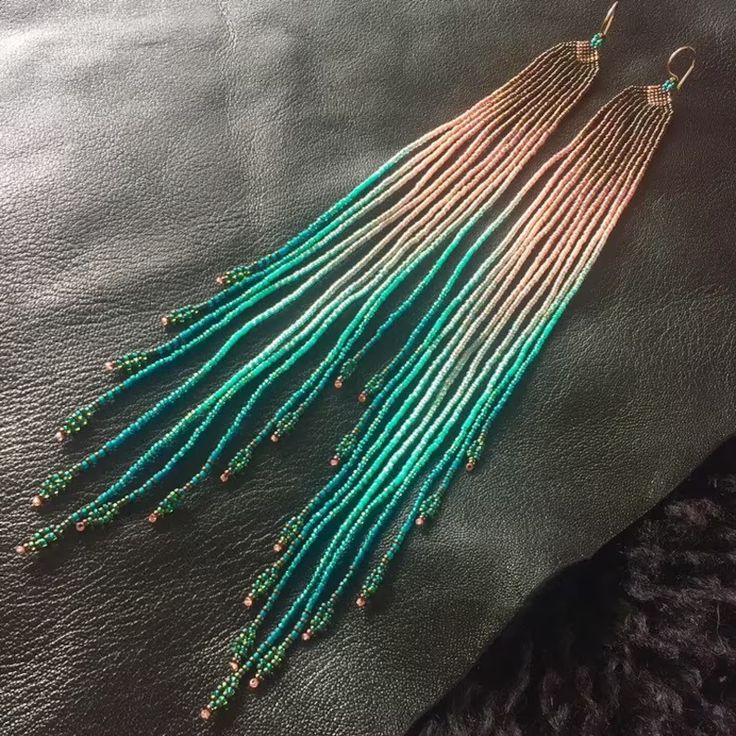Tassel Earrings Boho - الأرز حبة الأقراط التدرج اللون شرابات