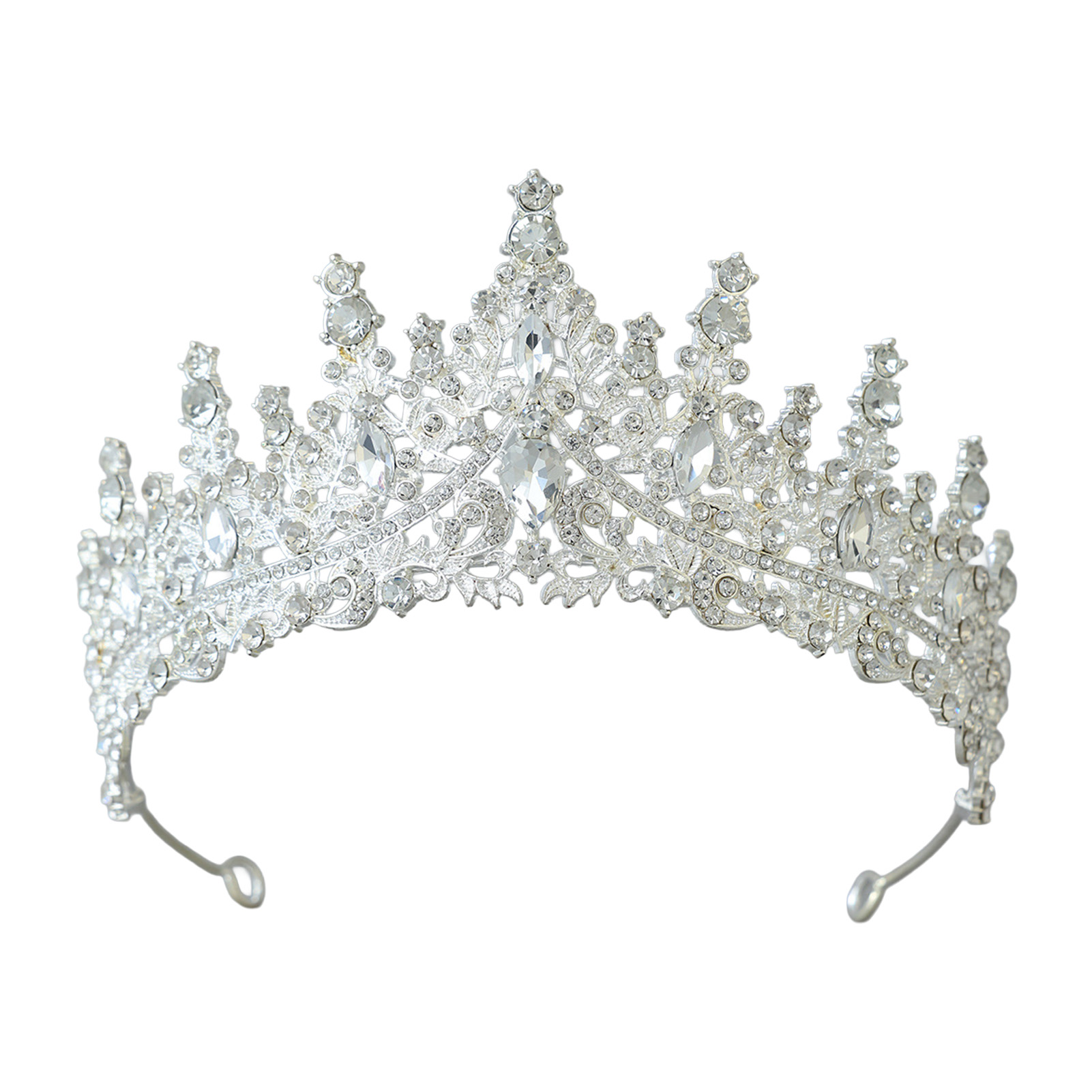 Women'S Hair Accessories Wedding - تاج زفاف مرصع بالأحجار الكريمة اللامعة،