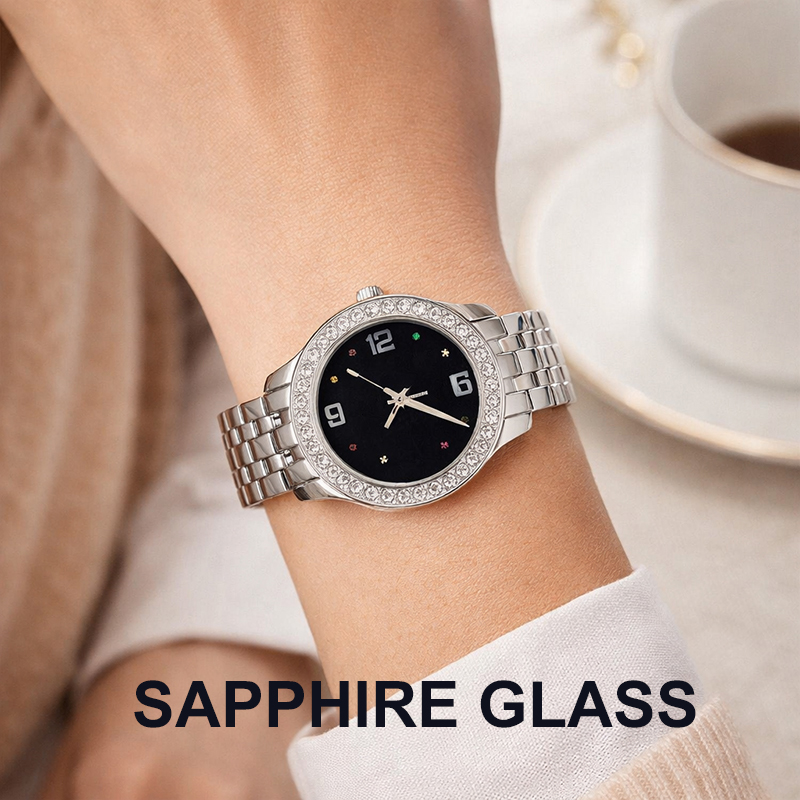 Women'S Accessories To Wear With Watch - ساعة نسائية عصرية مرصعة بالألماس مقاومة