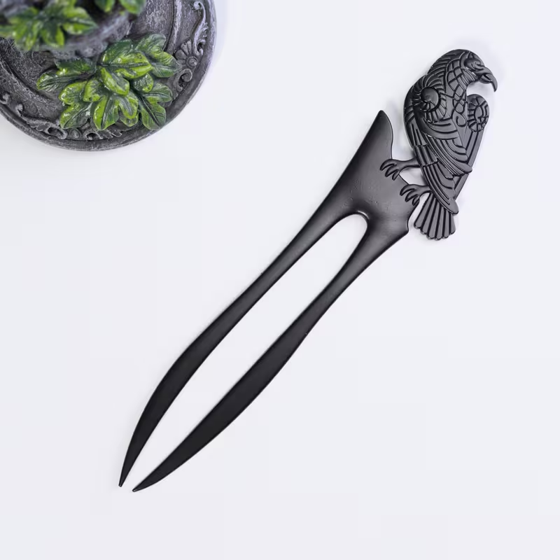 دبوس شعر عتيق (مع زخرفة غراب ا - مراجعة Women'S Viking Accessories وسعره