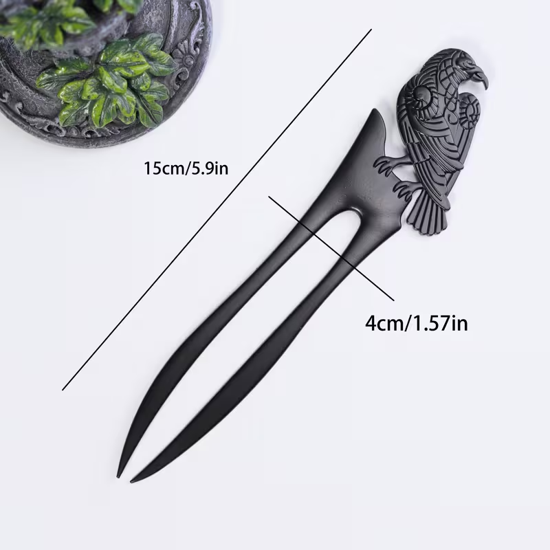 دبوس شعر عتيق (مع زخرفة غراب ا - مراجعة Women'S Viking Accessories وسعره