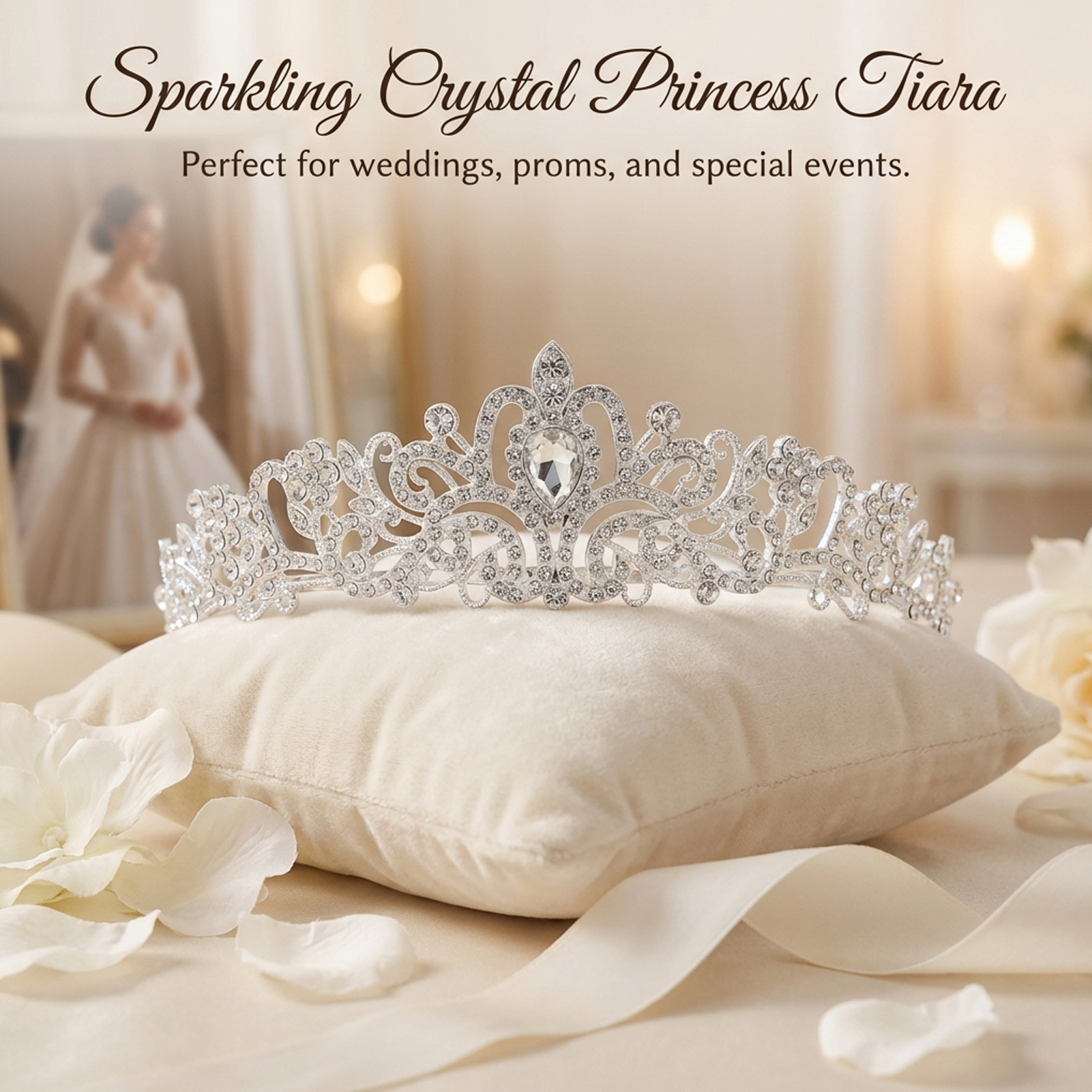 تاج زفاف أنيق مرصع بالأحجار ال - مراجعة Women'S Hair Accessories Wedding وسعره