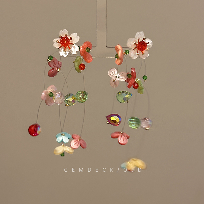 أقراط مشبك متعددة الألوان بتصم - مراجعة Tassel Earrings Boho وسعره