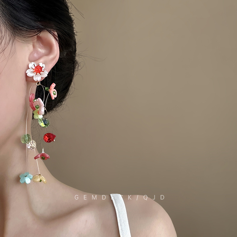 أقراط مشبك متعددة الألوان بتصم - مراجعة Tassel Earrings Boho وسعره