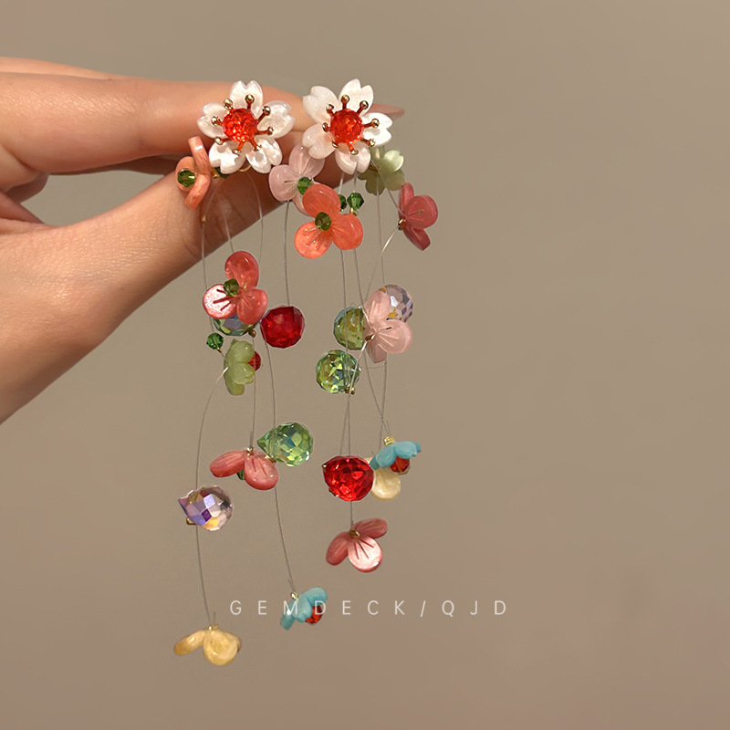 أقراط مشبك متعددة الألوان بتصم - مراجعة Tassel Earrings Boho وسعره