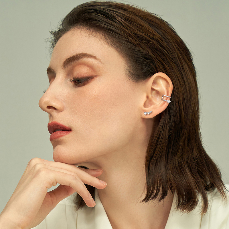 IOGOU الكفة أقراط للنساء 925 ف - مراجعة Women'S Emo Accessories وسعره