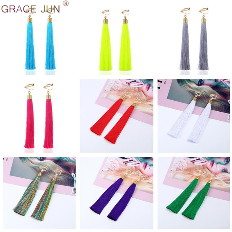 أقراط بمشبك من الألياف ، 12 سن - مراجعة Tassel Earrings Boho وسعره