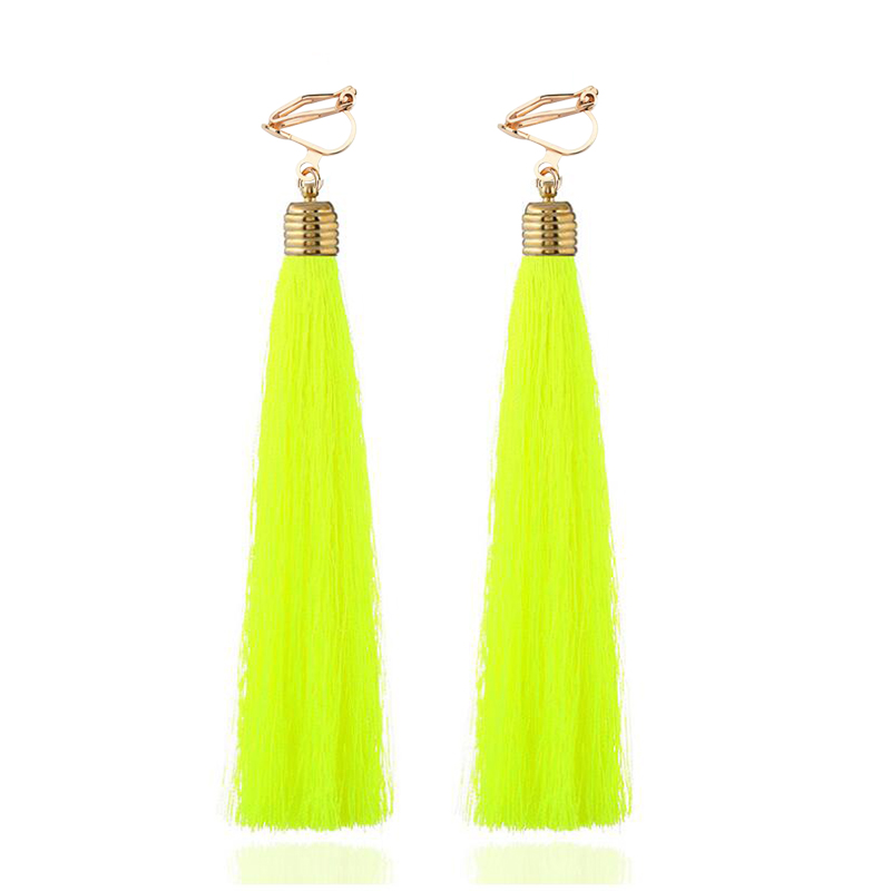 أقراط بمشبك من الألياف ، 12 سن - مراجعة Tassel Earrings Boho وسعره