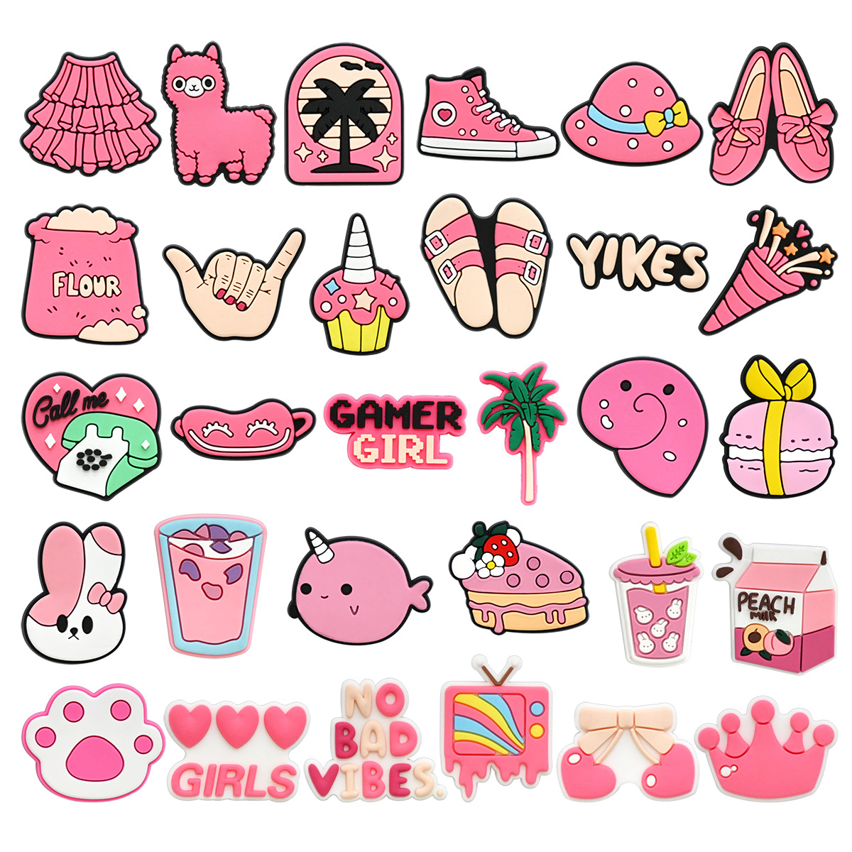 Cute Pink Shoe Charms Decorati - مراجعة Women'S Accessories For Crocs وسعره