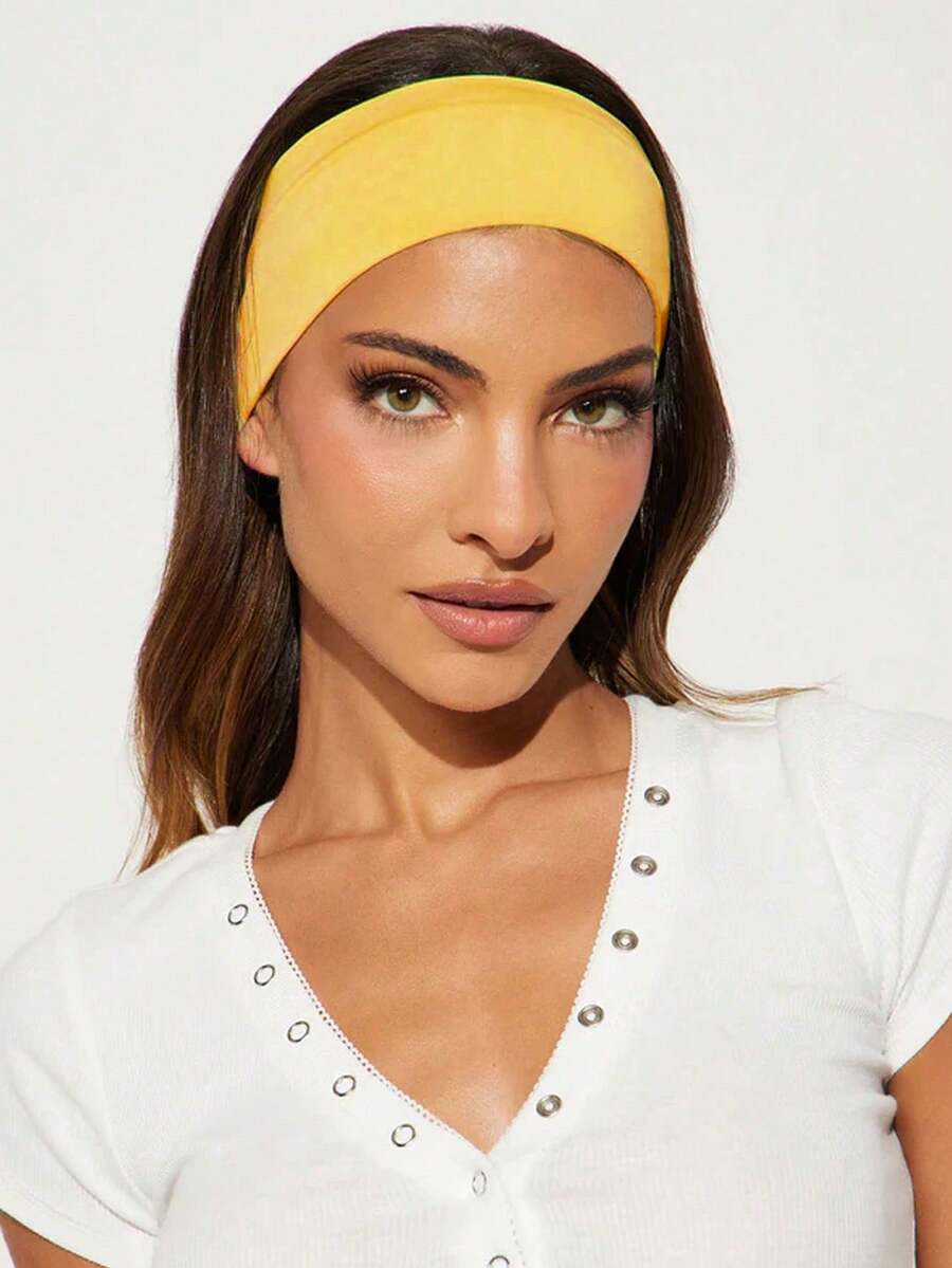 1 قطعة عصابة رأس رياضية بلون أ - مراجعة Women'S Yoga Accessories وسعره