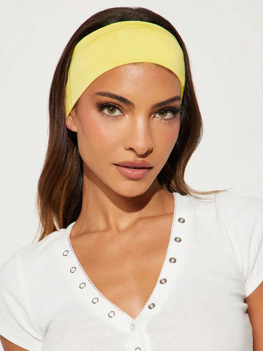 1 قطعة عصابة رأس رياضية بلون أ - مراجعة Women'S Yoga Accessories وسعره
