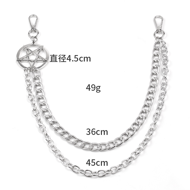 سلاسل مفاتيح معدنية بتصميم نجم - مراجعة Women'S Emo Accessories وسعره