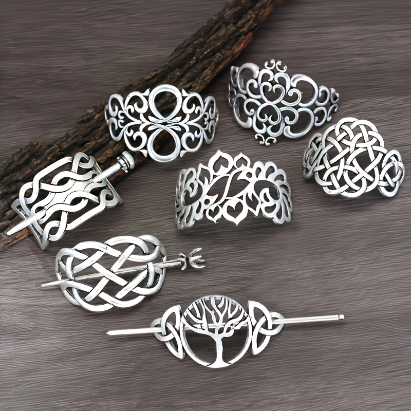7 قطع من مشابك الشعر العتيقة ب - مراجعة Women'S Viking Accessories وسعره