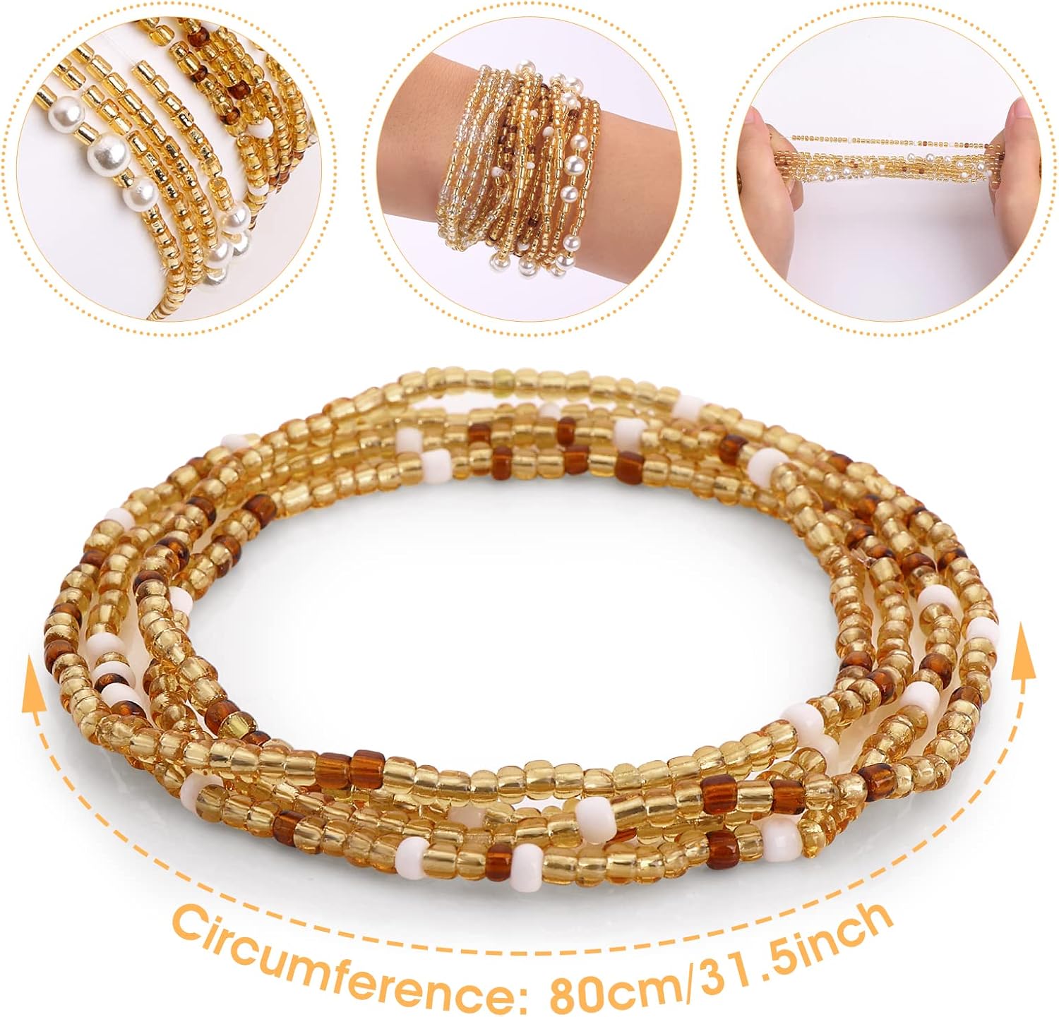 خرز الخصر للنساء، سلاسل البطن  - مراجعة Women'S African Accessories وسعره