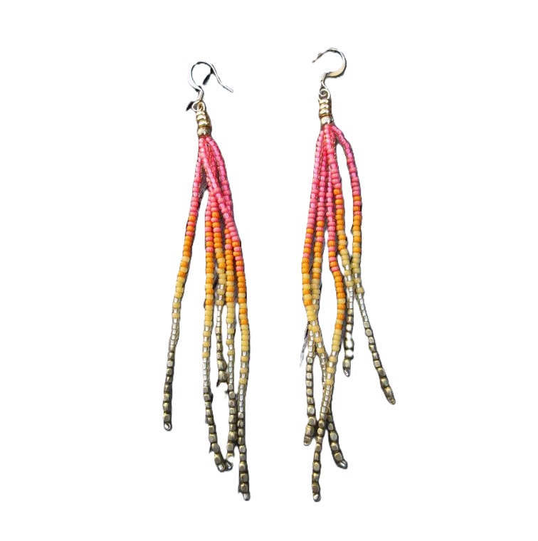 الأرز حبة الأقراط التدرج اللون - مراجعة Tassel Earrings Boho وسعره