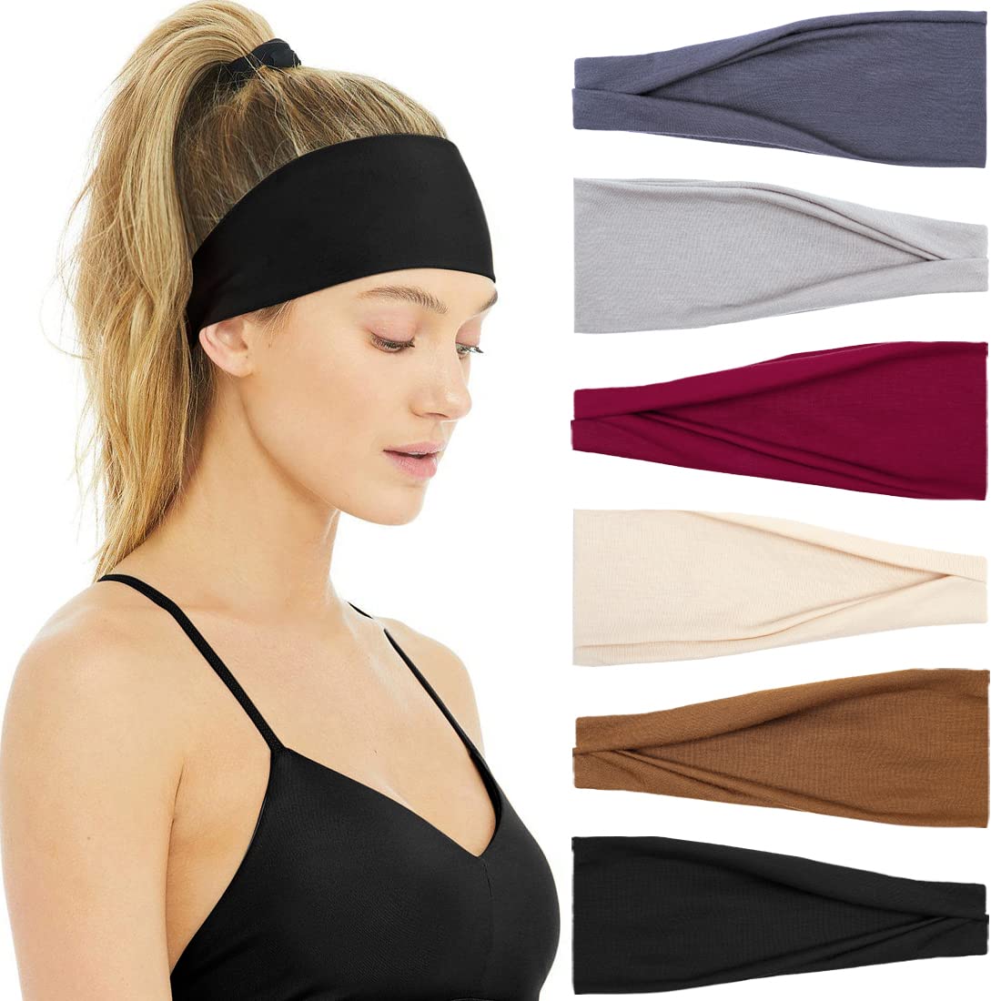 رباط رأس مطاطي ناعم للنساء ، م - مراجعة Women'S Yoga Accessories وسعره