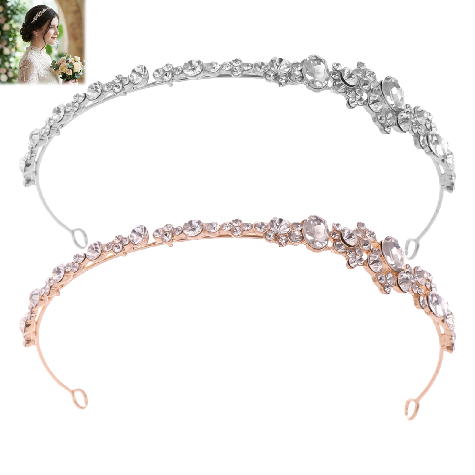 تاج من الأحجار الكريمة المصنوع - مراجعة Women'S Hair Accessories Wedding وسعره