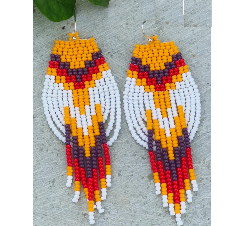 أقراط ZGMXR من خرز الأرز بتصمي - مراجعة Tassel Earrings Boho وسعره