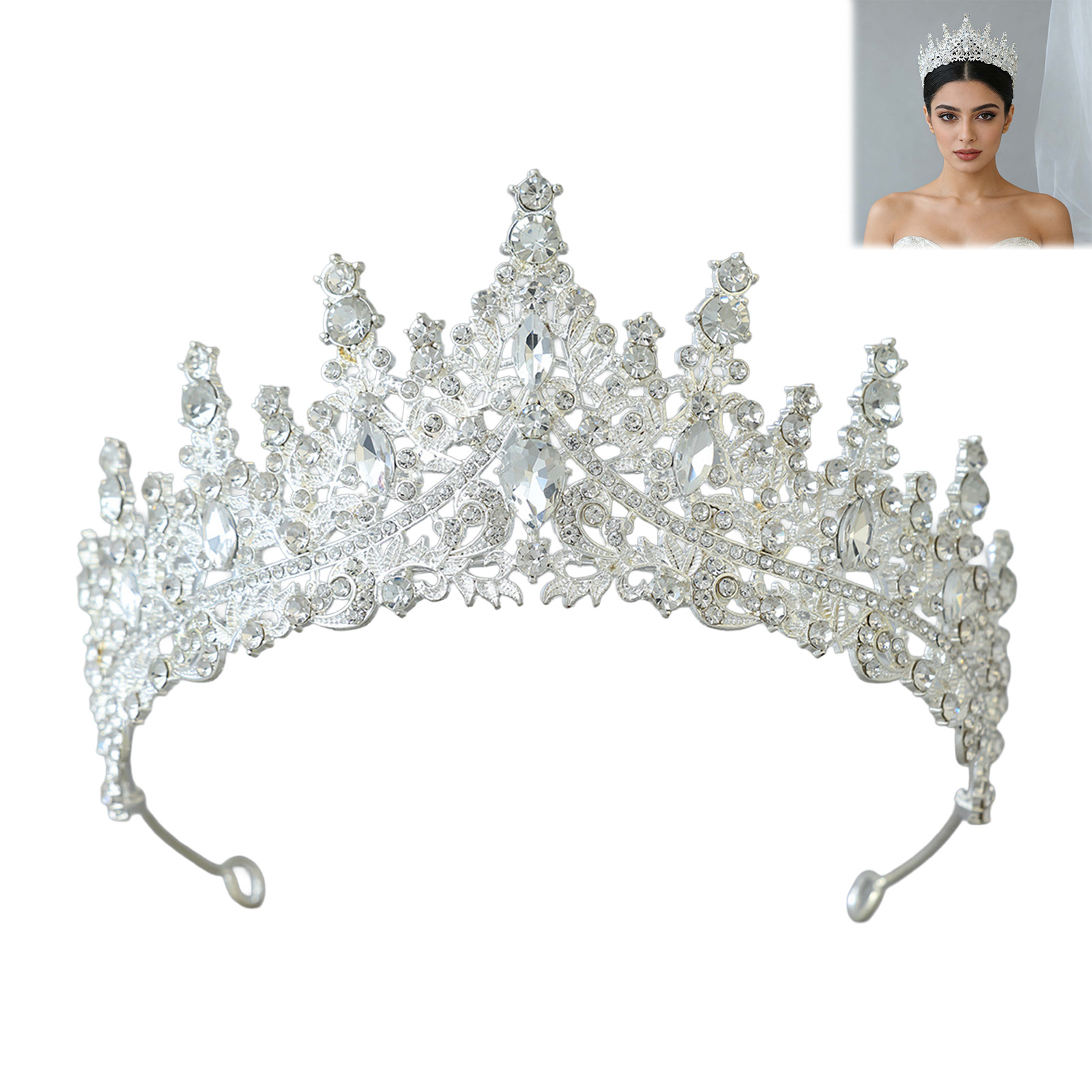 تاج زفاف مرصع بالأحجار الكريمة - مراجعة Women'S Hair Accessories Wedding وسعره