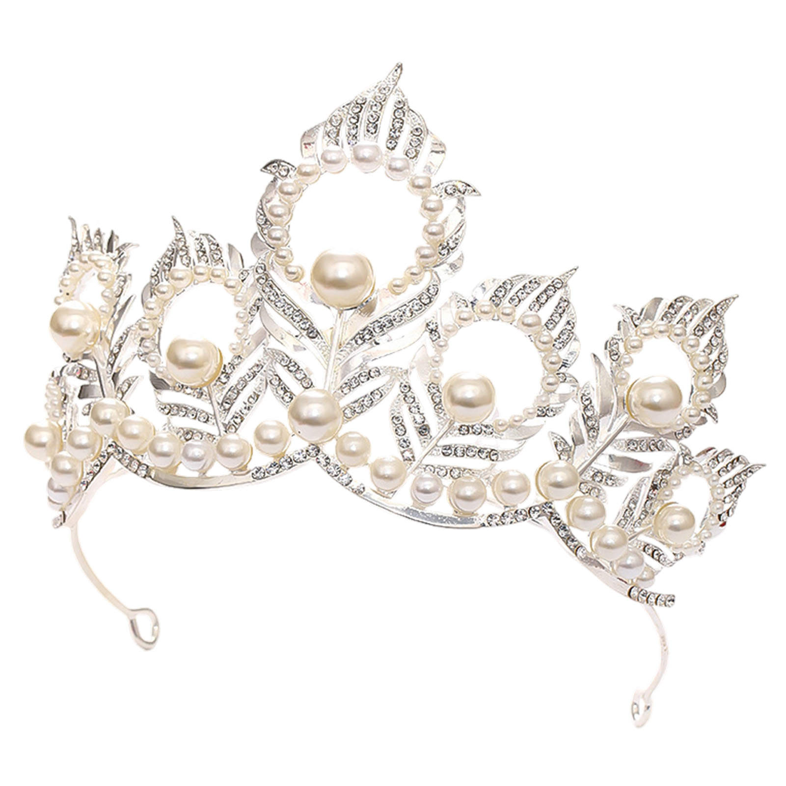 تاج من اللؤلؤ مع ريش الطاووس ل - مراجعة Women'S Hair Accessories Wedding وسعره