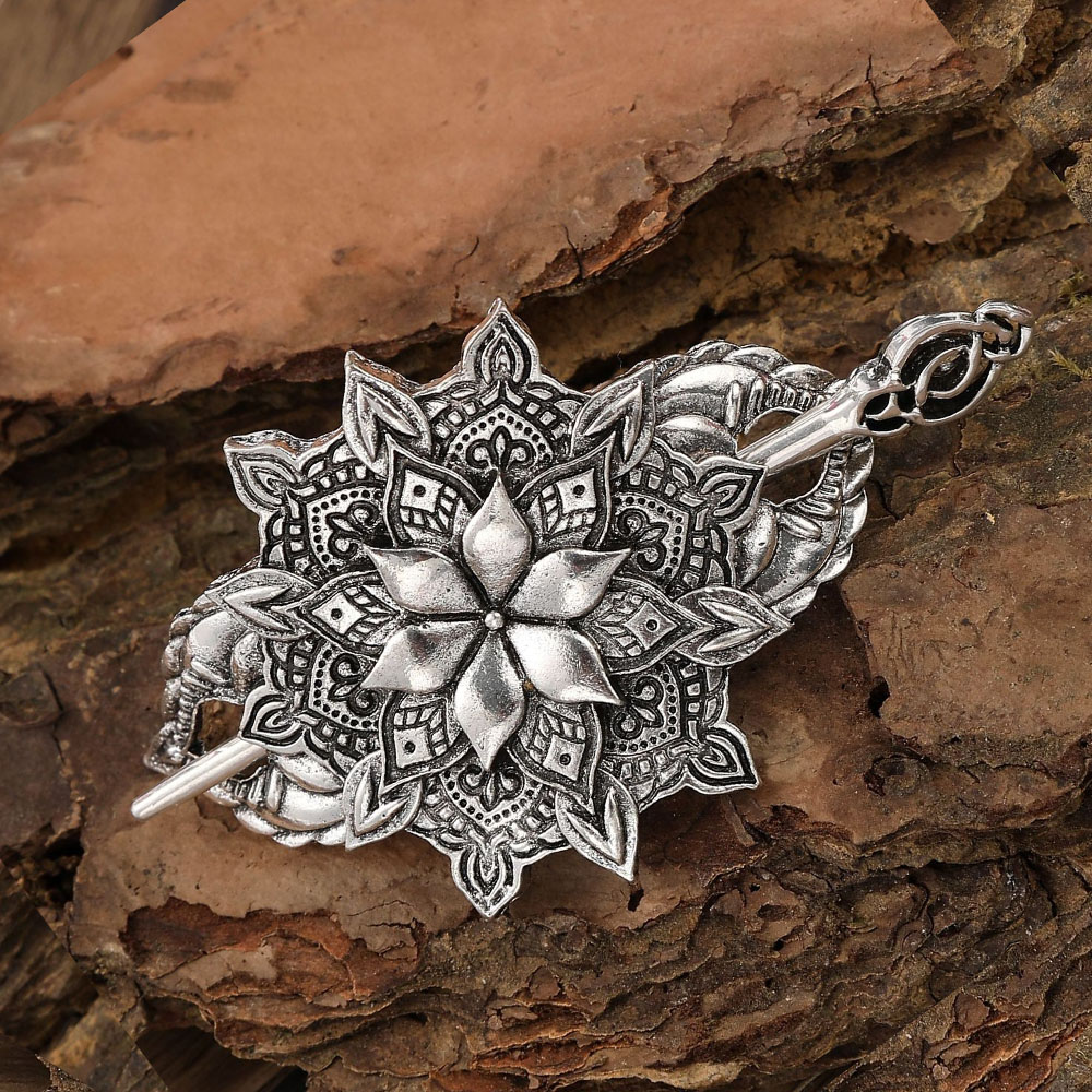1 قطعة دبوس الشعر زهرة شعبية ا - مراجعة Women'S Viking Accessories وسعره